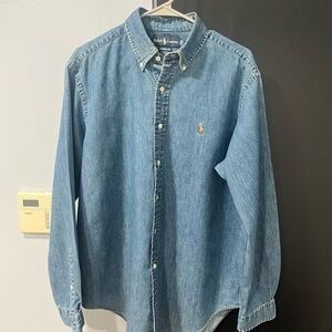 Stylish Polo Button Down Jean Shirt